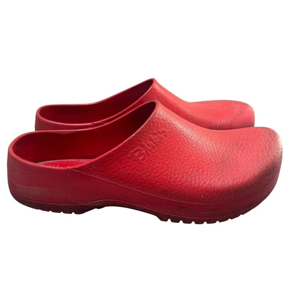 Birkenstock Red Slip-On Clogs - Picture 4 of 9